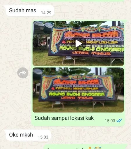 Pengiriman Papan Bunga Ngoran Nglegok